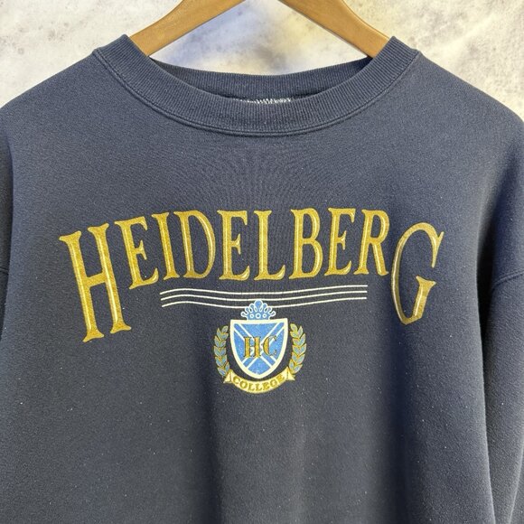 VTG Heidelberg University Sweatshirt Mens Crewneck 90s College USA XL 23.5x26 - Picture 1 of 16